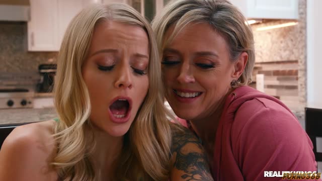 A Sultry Woman Cleans House and Seduces Her Daughter's Young Friend into Explicit Intimacy