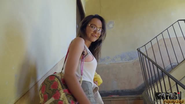 Picked up a girl on the street, paid her, and brutally fucked her right in a stranger's stairwell while the neighbors could hear