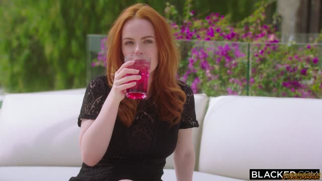 Wild Interracial Passion: Redhead Thrilled by Two Powerful Partners