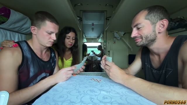 Russian beauty lost to a Georgian card shark and was cruelly punished on the train