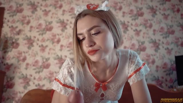 Seductive Nurse in Uniform Gives Her Man a Hot Blowjob and Passionate Sex at Home