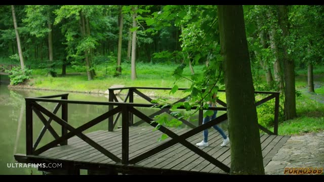 Wild forest, fishing, and passionate outdoor sex with a massive cock reaching the knees!